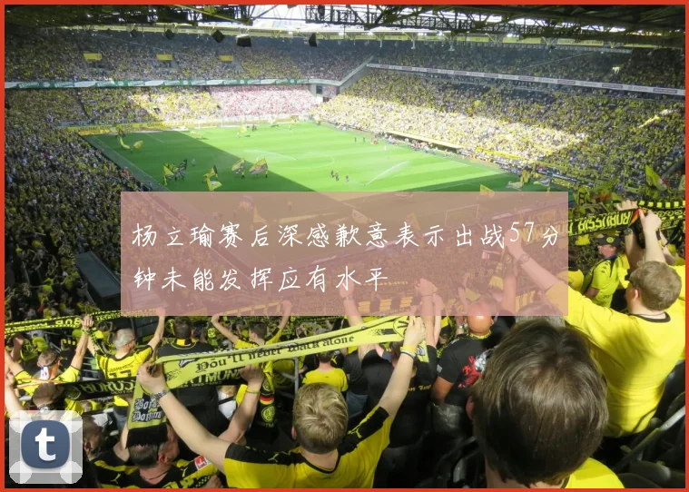 杨立瑜赛后深感歉意表示出战57分钟未能发挥应有水平
